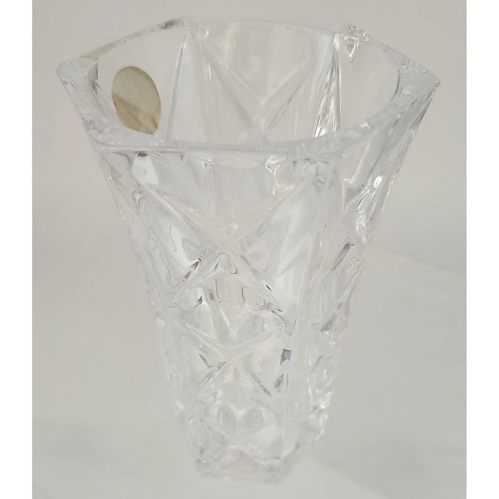 Avon Crystal Bud Vase Clear 24% Lead Crystal France Boxed 5